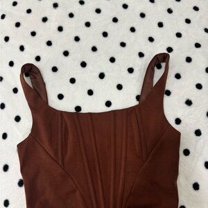 Brown Sleeveless Top